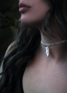 Necklace on a woman